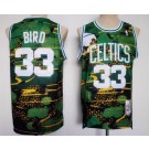 Men's Boston Celtics #33 Larry Bird Green Rabbit Swingman Jersey