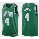 Men's Boston Celtics #4 Jrue Holiday Green Heat Press Jersey
