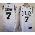 Men's Boston Celtics #7 Jaylen Brown White Icon Sponsor Swingman Jersey