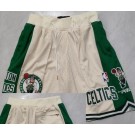 Men's Boston Celtics Cream Just Don Shorts