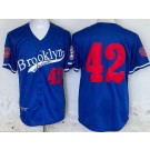 Men's Brooklyn Dodgers #42 Jackie Robinson Royal Throwback Jersey