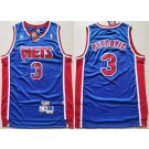 Men's Brooklyn Nets #3 Drazen Petrovic Blue Hollywood Classic Swingman Jersey