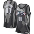 Men's Brooklyn Nets Custom Gray 2024 City Heat Press Jersey