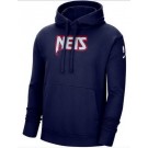 Men's Brooklyn Nets Navy 2021 City Edition Essential Logo Pullover Hoodie