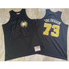 Men's Bruce Lee #73 The Dragon Black Authentic Basketball Jersey