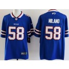 Men's Buffalo Bills #58 Matt Milano Limited Blue Vapor Jersey