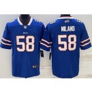 Men's Buffalo Bills #58 Matt Milano Limited Blue Vapor Jersey