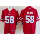 Men's Buffalo Bills #58 Matt Milano Limited Red Vapor Jersey