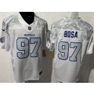Men's Buffalo Bills #97 Joey Bosa Limited White Rivalries FUSE Vapor Jersey
