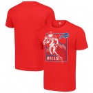 Men's Buffalo Bills Red Graphic Shield Logo T Shirt