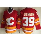 Men's Calgary Flames #39 Doug Gilmour Red Throwback Jersey