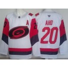Men's Carolina Hurricanes #20 Sebastian Aho White Authentic Jersey