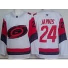 Men's Carolina Hurricanes #24 Seth Jarvis White Authentic Jersey