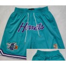 Men's Charlotte Hornets Aqua Hollywood Classics Just Don Shorts