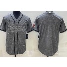 Men's Chicago Bears Blank Limited Gray Gridiron Baseball Jersey