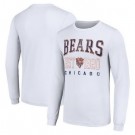 Men's Chicago Bears Starter White Throwback Logo Long Sleeve T Shirt