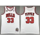 Men's Chicago Bulls #33 Scottie Pippen White 1997 Finals Throwback Swingman Jersey