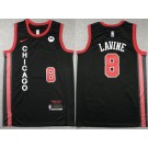 Men's Chicago Bulls #8 Zach Lavine Black 2023 City Icon Sponsor Swingman Jersey