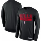 Men's Chicago Bulls Black 2022 Legend On Court Practice Performance Long Sleeve T Shirt