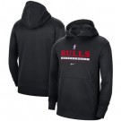 Men's Chicago Bulls Black Spotlight On Court Practice Performance Pullover Hoodie