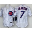 Men's Chicago Cubs #7 Dansby Swanson White Authentic Jersey