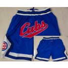 Men's Chicago Cubs Blank Blue Just Don Shorts