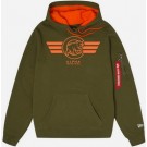 Men's Chicago Cubs Green Alpha Industries Pullover Hoodie