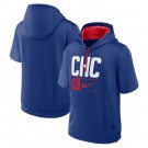 Men's Chicago Cubs Royal Tri Code Lockup Short Sleeve Pullover Hoodie