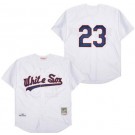 Men's Chicago White Sox #23 Robin Ventura White 1990 Throwback Jersey