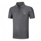 Men's Chicago White Sox Anthracite Collection Striped Performance Pique Polo