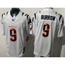 Men's Cincinnati Bengals #9 Joe Burrow Limited White Fashion FUSE Vapor Jersey