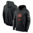 Men's Cincinnati Bengals Black Icon Performance Pullover Hoodie