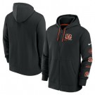 Men's Cincinnati Bengals Black Surrey Full Zip Hoodie