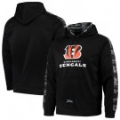 Men's Cincinnati Bengals Black Zubaz Tonal Oxide Pullover Hoodie