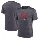 Men's Cincinnati Reds Dark Gray Velocity Performance Practice T Shirt