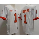 Men's Clemson Tigers #1 Will Shipley White College Football Jersey