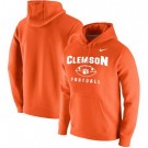 Men's Clemson Tigers Orange Football Oopty Oop Club Fleece Pullover Hoodie