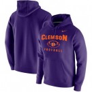 Men's Clemson Tigers Purple Football Oopty Oop Club Fleece Pullover Hoodie