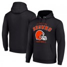 Men's Cleveland Browns Starter Black Logo Pullover Hoodie