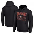 Men's Cleveland Browns Starter Black Throwback Logo Pullover Hoodie