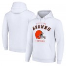 Men's Cleveland Browns Starter White Logo Pullover Hoodie