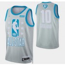 Men's Cleveland Cavaliers #10 Darius Garland Gray Diamond 75th 2022 All Star Heat Press Jersey
