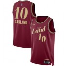 Men's Cleveland Cavaliers #10 Darius Garland Red 2023 City Icon Heat Press Jersey