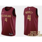 Men's Cleveland Cavaliers #4 Evan Mobley Red 2022 Icon Hot Press Jersey