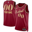 Men's Cleveland Cavaliers Custom Red 2023 City Icon Heat Press Jersey