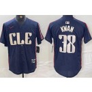 Men's Cleveland Guardians #38 Steven Kwan Navy 2024 City Connect Limited Jersey