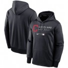 Men's Cleveland Guardians Black Authentic Collection Dugout Pullover Hoodie