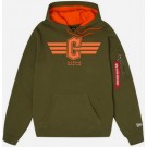 Men's Cleveland Guardians Green Alpha Industries Pullover Hoodie