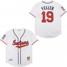 Men's Cleveland Indians #19 Bob Feller White 1948 Throwback Jersey