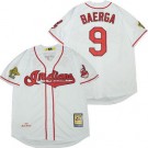 Men's Cleveland Indians #9 Carlos Baerga White 1995 Cooperstown Throwback Cool Base Jersey